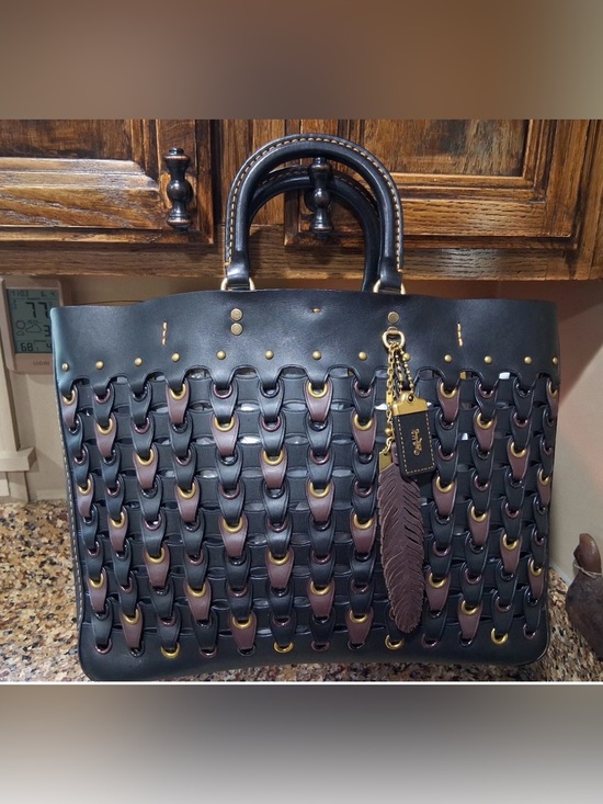 Coach Handbags - Coach Rare 1941 Leather ROGUE Chain Link Tote